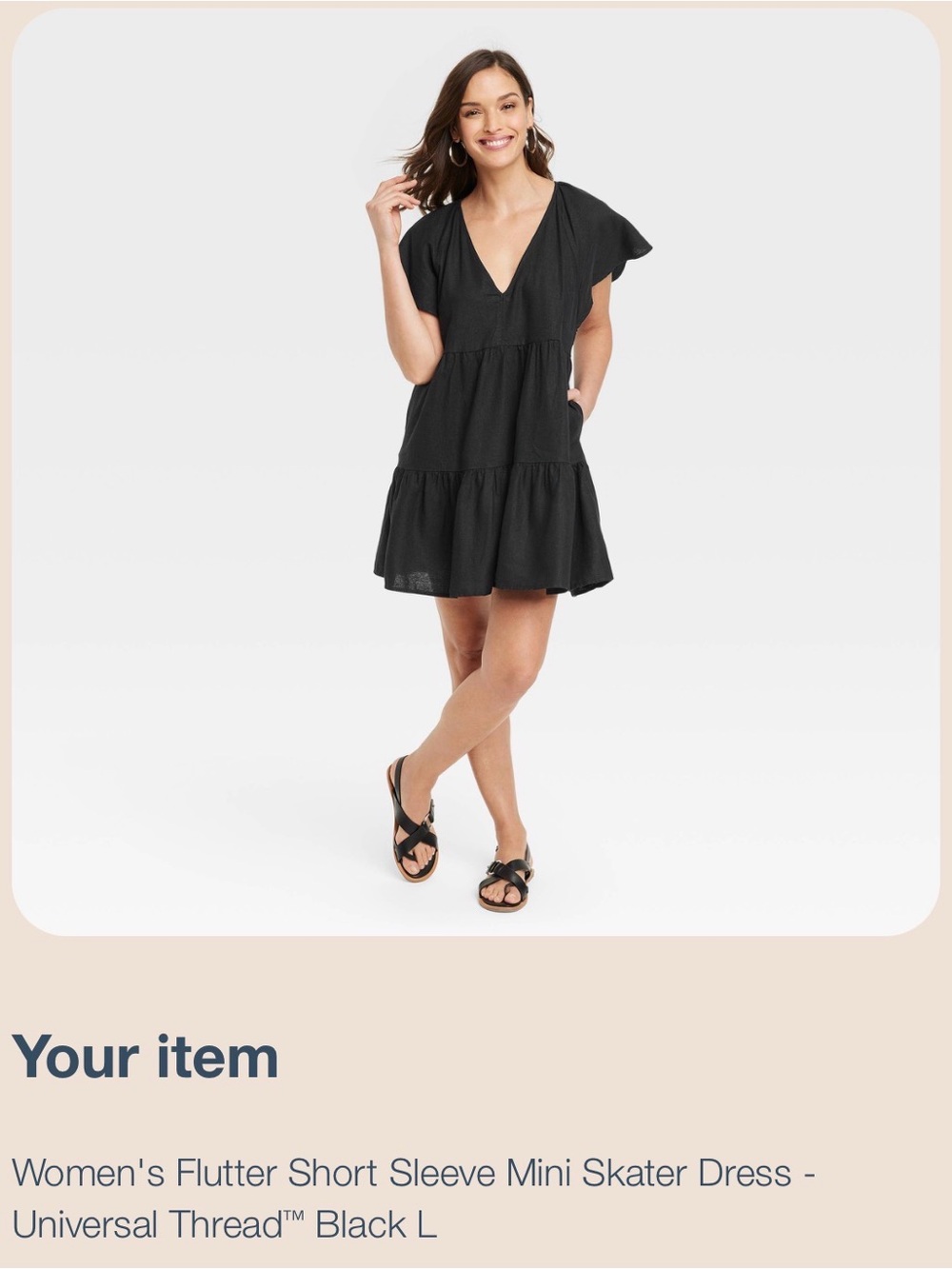 2/$30⚡️- DRESS | Women’s Universal Thread flutter mini skater dress size large